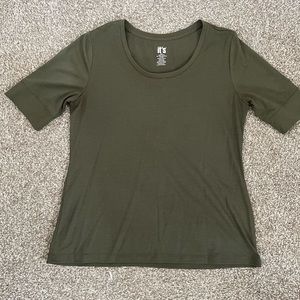 It’s Fashion Olive Green Tee LARGE